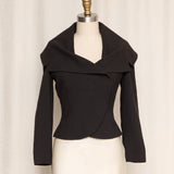 Christian Dior Boutique Black Wrap Wool Blazer