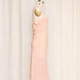 Antique Peach Silk Nightgown with Delicate Embroidery