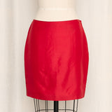 Gigli Red Silk Blend Skirt