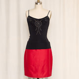 Gigli Red Silk Blend Skirt