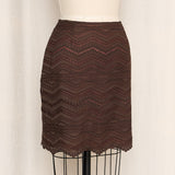 Bazar de Christian Lacroix Brown Lace Skirt