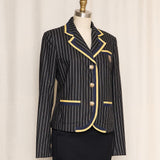 Galliano Pinstriped Wool Blazer