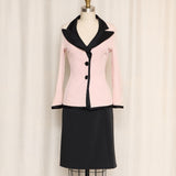 Dolce& Gabbana Vintage Pink Blazer with Black Trim