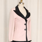 Dolce& Gabbana Vintage Pink Blazer with Black Trim