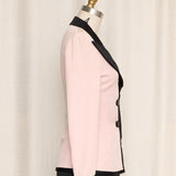 Dolce& Gabbana Vintage Pink Blazer with Black Trim