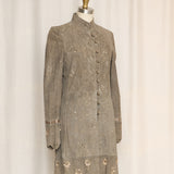 Christian Lacroix Bazar Grey Suede Long Jacket