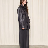 Ralph Lauren Sport Navy Leather Jacket