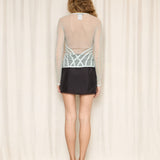 Christian Dior Boutique Sage Green Mesh Cardigan