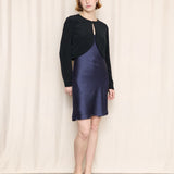 Victoria’s Secret Navy Silk Slip Dress