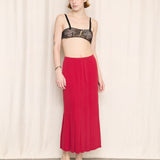 Gianfranco Ferre Vintage Red Pleated Skirt