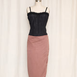 MaxMara Mauve Front Tie Skirt