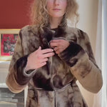 brown-shearling-jacket — silent modeled video