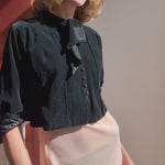 antique-black-velvet-jacket — silent modeled video