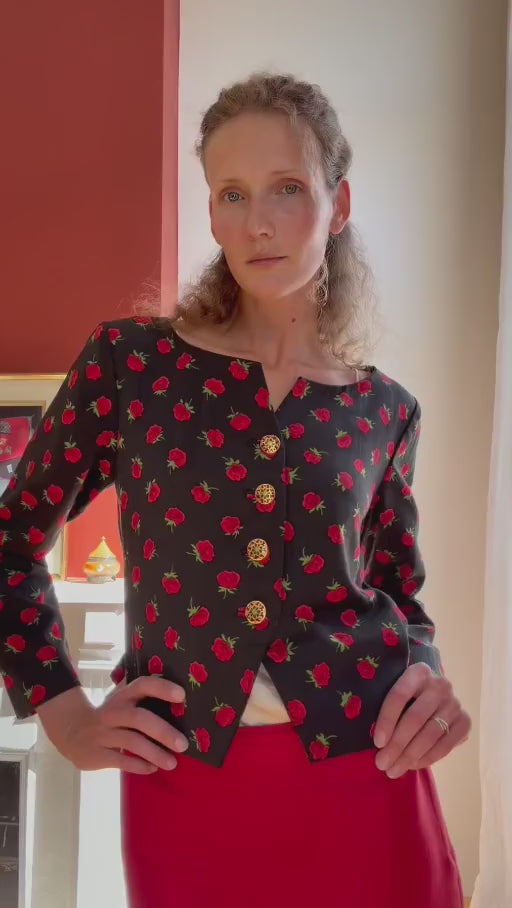 ysl-floral-jacket — silent modeled video