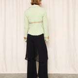 Ermano Scervino Light Green Ruffled Jacket