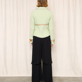 Ermano Scervino Light Green Ruffled Jacket