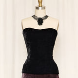 Giorgio Grati Velvet Corset Top