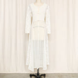 Vintage Lace Duster with Sheer Front Panels