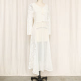 Vintage Lace Duster with Sheer Front Panels