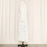 Vintage Lace Duster with Sheer Front Panels