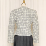 Giorgio Armani Grey Checkered Blazer
