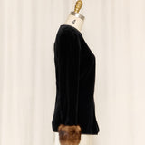 Vintage Velvet Longsleeve with Fur Cuffs