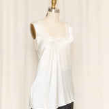 Vintage Silk Top with Embroidered Accents