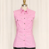 Versace Jeans Couture Pink Sleeveless Shirt