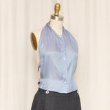 Giorgio Armani Blue Silk Vest