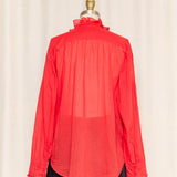 Marant Etoile Red Ruffled Blouse