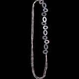 Sterling Silver Multi Ovals Choker Necklace