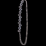 Sterling Silver Multi Ovals Choker Necklace
