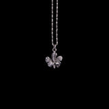Sterling Silver Necklace with Hibiscus Pendant
