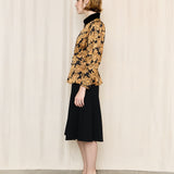 Ungaro Vintage Black and Gold Silk Floral Jacket