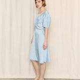 Vintage Blue Lace Trim Dress