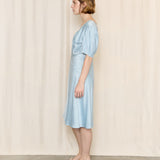 Vintage Blue Lace Trim Dress