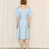 Vintage Blue Lace Trim Dress