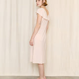 Vintage Pink Lace Trim Dress