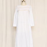 Vintage White Cotton Lace Prairie Dress