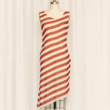 Aliviero Martini Striped Silk Dress