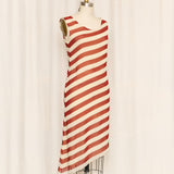 Aliviero Martini Striped Silk Dress