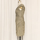 Giorgio Armani Ruched Jacquard Silk Dress