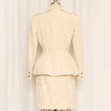 Claude Montana Beige Skirt Suit