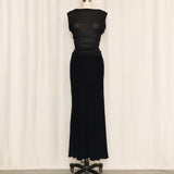 JPG Velvet Long Skirt