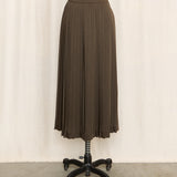 Max Mara Olive Pleated Skirt