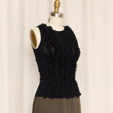 Plein Sud Jeans Ruffled Mesh Top