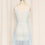 Habelia Baby Blue Sheer Slip