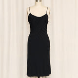 Giorgio Armani Black Scoop Neck Dress