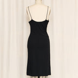 Giorgio Armani Black Scoop Neck Dress