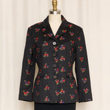 Moschino Jeans Grey Jacket with Floral Embroidery